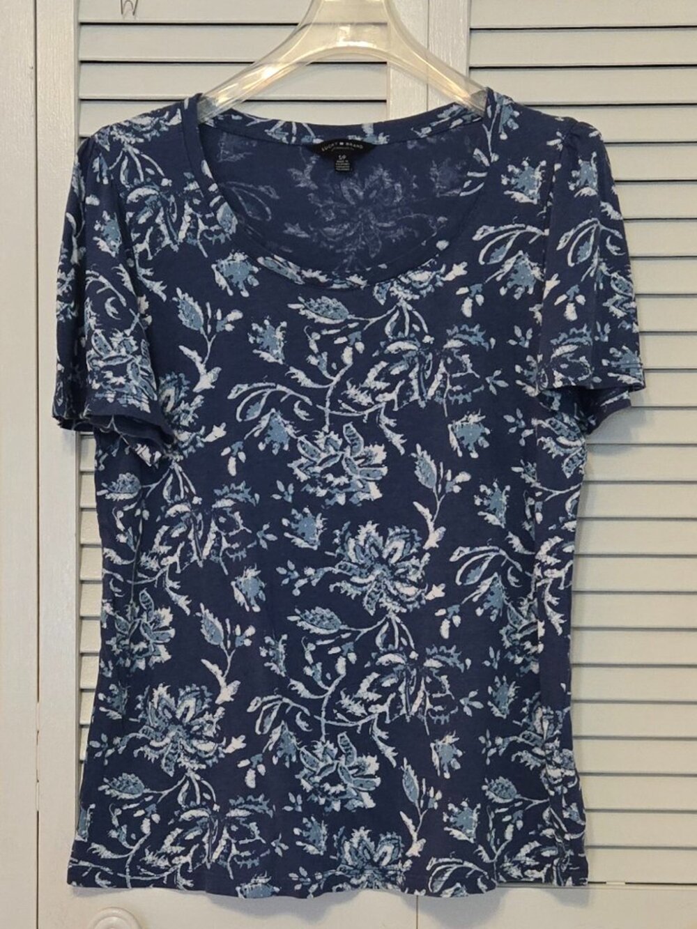 Lucky Brand Flutter Sleeve Floral T-Shirt - Size S